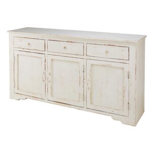 Buffet mit 3 Türen aus Mangoholz gebleicht 161x85x40cm Holz Weiß Maisons du Monde Möbel Esszimmermöbel Sideboards, Highboards & niedrige Anrichten