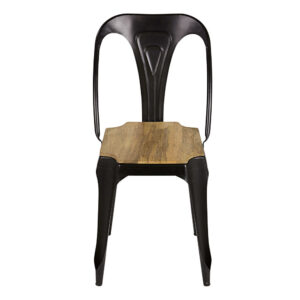 wohnli-moebel-suche-165917-1 Stuhl im Industrial-Stil aus schwarzem Stahl und Mangoholz 42x85x61cm Stahl Schwarz Maisons du Monde Möbel Esszimmermöbel Stühle