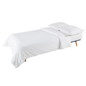 3-Sitzer-Sofa Clic-Clac in Grau 214x84x87cm Polyester Grau Maisons du Monde Sofas und Sessel Sofas Schlafsofas