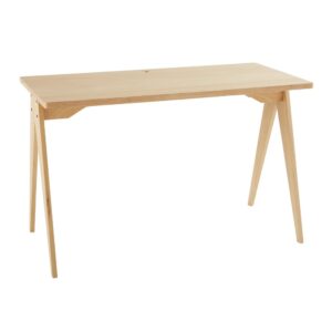 wohnli-moebel-suche-180251-1 Gewerbeschreibtisch aus Eiche L.120 120x75.6x60cm Holz Beige Maisons du Monde Möbel Büromöbel Schreibtische