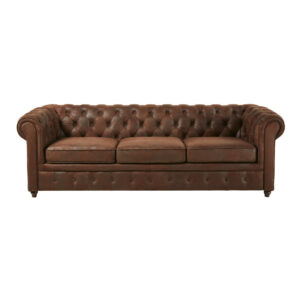 Wohnli Möbelsuche - Gepolstertes 3-Sitzer-Schlafsofa mit Bezug aus Wildlederimitat