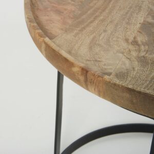 53x44x53cm Holz Schwarz Maisons du Monde Möbel Wohnzimmermöbel Beistelltische