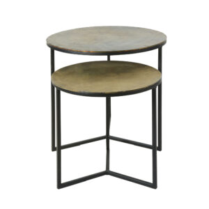 48.5x46x48.5cm Metall Schwarz Maisons du Monde Möbel Wohnzimmermöbel Beistelltische