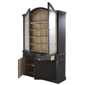 145x223x45cm Holz Schwarz Maisons du Monde Möbel Esszimmermöbel Geschirrschränke