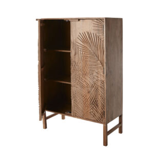 Kommode mit 2 Türen aus geschnitztem Mangoholz 90x140x45cm Holz Braun Maisons du Monde Möbel Esszimmermöbel Sideboards, Highboards & niedrige Anrichten