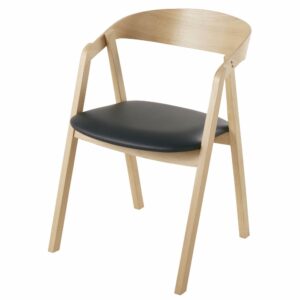 wohnli-moebel-suche-199001-1 Stühle für gewerbliche Nutzung mit schwarzem Textilbezug aus Buchenholz (x2) 53x79x57cm Holz Schwarz Maisons du Monde Möbel Esszimmermöbel Stühle