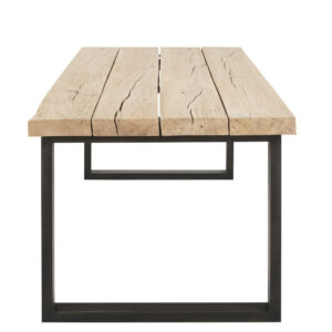wohnli-moebel-suche-199048-1 Esstisch für 10 Personen aus Massiveiche und schwarzem Metall L220 220x76x93.7cm Massivholz Schwarz Maisons du Monde Möbel Esszimmermöbel Esstische