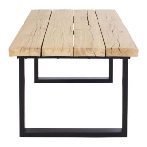 wohnli-moebel-suche-199051-1 Esstisch für 6/8 Personen aus massiven Eichenholzbalken L180 180x76x93.7cm Massivholz Schwarz Maisons du Monde Möbel Esszimmermöbel Esstische