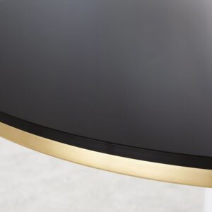 Tischplatte für die gewerbliche Nutzung für 2/4 Personen aus schwarz getöntem Glas D70 70x2.7x70cm Glas Schwarz Maisons du Monde Möbel Esszimmermöbel Esstische