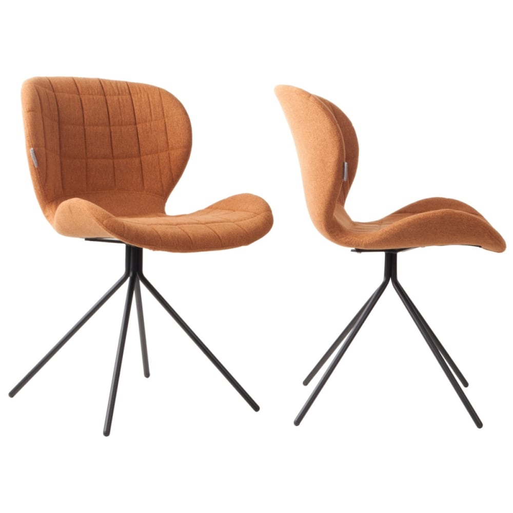Wohnli Möbelsuche - 2 Design-Stühle mit Wollbezug in Camel
