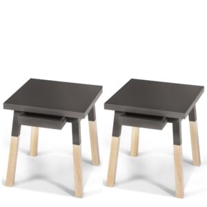 Wohnli Möbelsuche - 2 Nachttische aus Eschenholz 40 cm