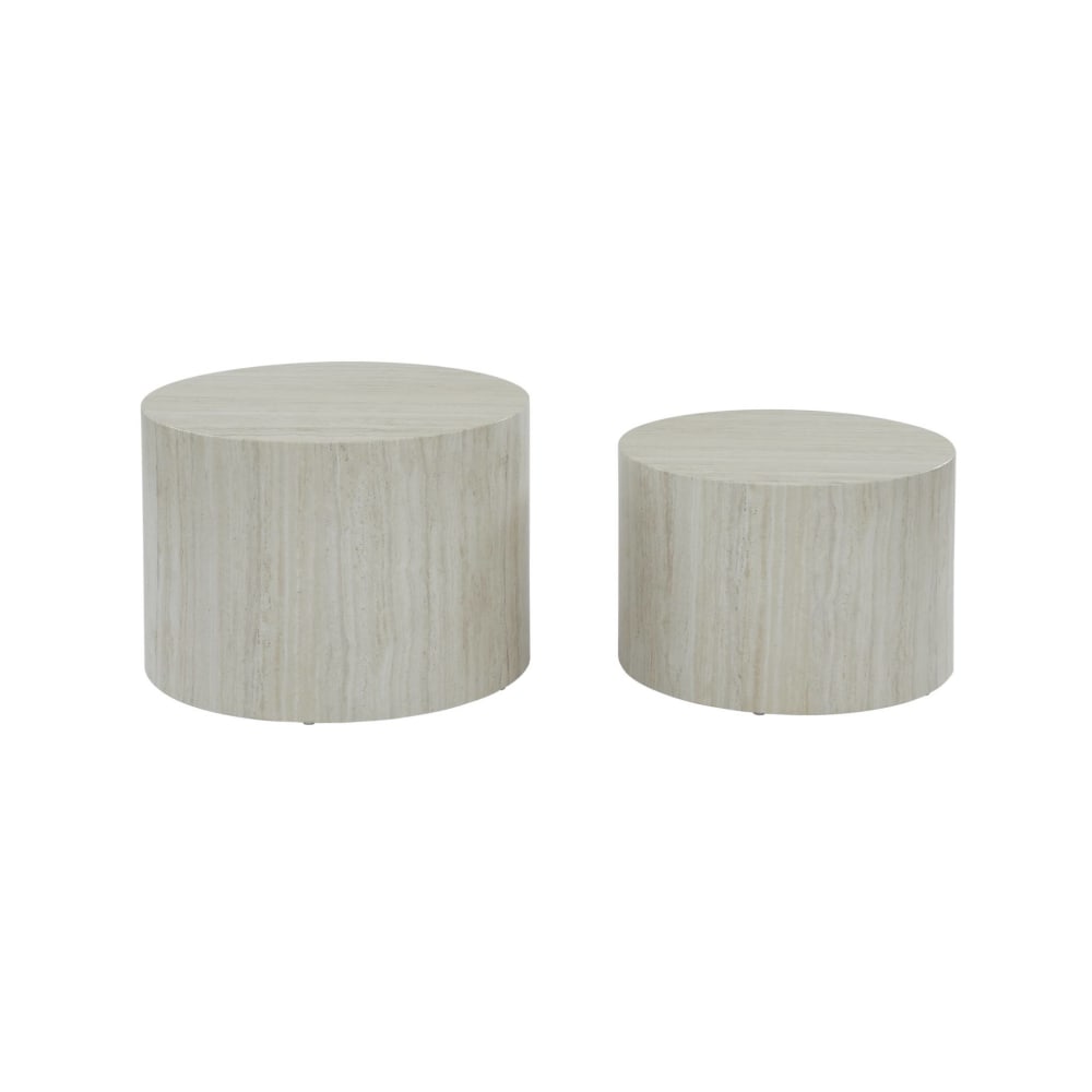 wohnli-moebel-suche-2-Set-runde-Couchtische-mit-antikweisser-Marmoroptik Wohnli Möbelsuche - 2-Set runde Couchtische mit antikweißer Marmoroptik