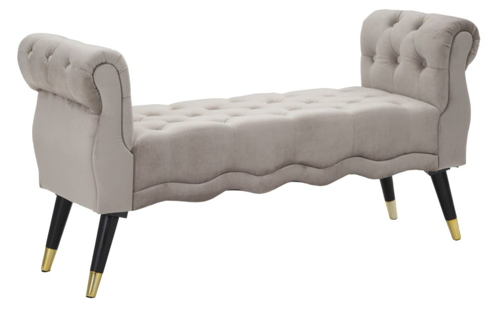 Wohnli Möbelsuche - 2-Sitzer Bank aus Stoff mit Holzbeinen cm 120x40x60