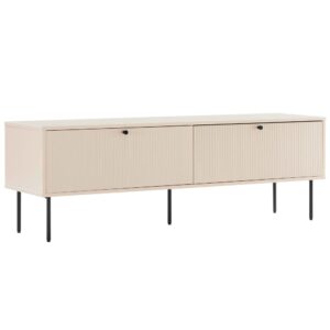 wohnli-moebel-suche-2-tueriger-TV-Schrank-aus-Stahl-und-MDF-Melamindekor-150-cm-beige Wohnli Möbelsuche - 2-türiger TV-Schrank aus Stahl und MDF-Melamindekor 150 cm beige