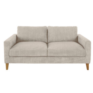 Wohnli Möbelsuche - 3-Sitzer-Schlafsofa mit hellgrauem Cordsamtbezug