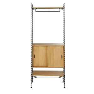 Regalboden mit Kleiderstange 80x10.5x33.7cm Holz Beige Maisons du Monde Möbel Wohnzimmermöbel Regale
