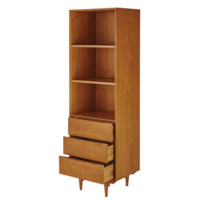 Vintage-Säulenregal mit 3 Schubladen 55x180x41cm Holz Beige Maisons du Monde Möbel Wohnzimmermöbel Aufbewahrungsmöbel