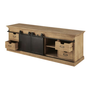 TV-Möbel mit 2 Schiebetüren 170x60x45cm Holz Braun Maisons du Monde Möbel Wohnzimmermöbel TV-Möbel