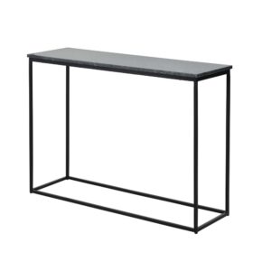 Konsole aus Marmor und schwarzem Metall 110x80x35cm Marmor Schwarz Maisons du Monde Möbel Wohnzimmermöbel Konsolentische