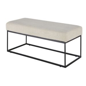 wohnli-moebel-suche-210652-1 94x42x42cm Metall Weiß Maisons du Monde Sofas und Sessel Sofas Sitzbank und Polsterbank