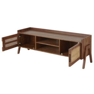 TV-Möbel mit 2 Türen aus Rattangeflecht 145x50x40cm Rohrgeflecht Braun Maisons du Monde Möbel Wohnzimmermöbel TV-Möbel