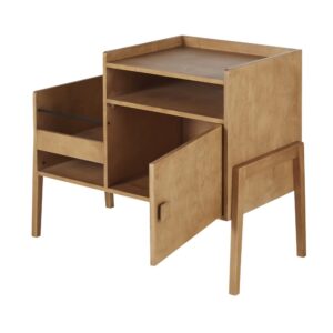 wohnli-moebel-suche-219633-1 Vinylschrank mit 2 Fächern 96.8x80x48cm Holz Braun Maisons du Monde Möbel Esszimmermöbel Sideboards, Highboards & niedrige Anrichten