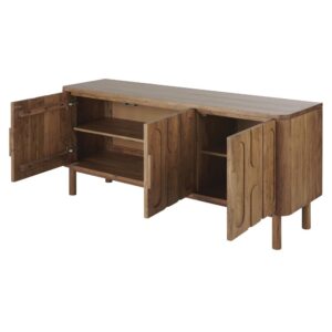 Sideboard im Vintage-Stil mit 3 Türen 165x75x45cm Holz Braun Maisons du Monde Möbel Esszimmermöbel Sideboards, Highboards & niedrige Anrichten