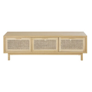 Wohnli Möbelsuche - TV-Möbel mit 3 Klappfächern aus Rattangeflecht