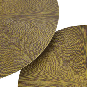 Beistelltisch aus schwarzem und messingfarbenem Metall 60x34x60cm Aluminium Gold Maisons du Monde Möbel Wohnzimmermöbel Couchtische