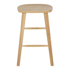 Barstuhl aus Eschenholz H66 40x65.5x37cm Holz Braun Maisons du Monde Möbel Esszimmermöbel Barhocker