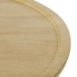 Runder Couchtisch aus massivem Mangoholz und beigem Rattan 70 cm 70x43x70cm Massivholz Beige Maisons du Monde Möbel Wohnzimmermöbel Couchtische