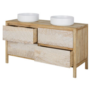 140x93x50cm Holz Beige Maisons du Monde Möbel Badezimmermöbel Waschtische