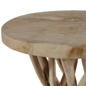 Beistelltisch aus braunem Teakholz 40x50x40cm Holz Braun Maisons du Monde Möbel Wohnzimmermöbel Beistelltische