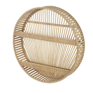 Braunes rundes Wandregal 75x75x15cm Bambus Braun Maisons du Monde Möbel Wohnzimmermöbel Regale