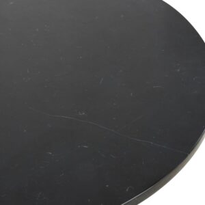 Tischplatte für die gewerbliche Nutzung für 2/4 Personen aus schwarzem Marmor D70 70x3.3x70cm Marmor Schwarz Maisons du Monde Möbel Esszimmermöbel Esstische