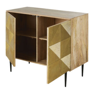 100x84x46cm Holz Gold Maisons du Monde Möbel Esszimmermöbel Sideboards, Highboards & niedrige Anrichten