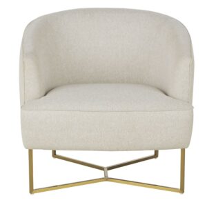 Sessel in Cremebeige-meliert 76x71x75cm Polyester Beige Maisons du Monde Sofas und Sessel Sessel, Poufs und Fußbänke Sessel