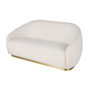 2/3-Sitzer-Sofa mit beigefarbenem Bouclé-Stoff 178x81x88cm Polyester Beige Maisons du Monde Sofas und Sessel Sofas 2-Sitzer-Sofas & 3-Sitzer-Sofas