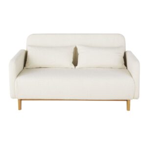 Wohnli Möbelsuche - 2/3-Sitzbank Clic-Clac mit Armlehnen aus Bouclé-Stoff