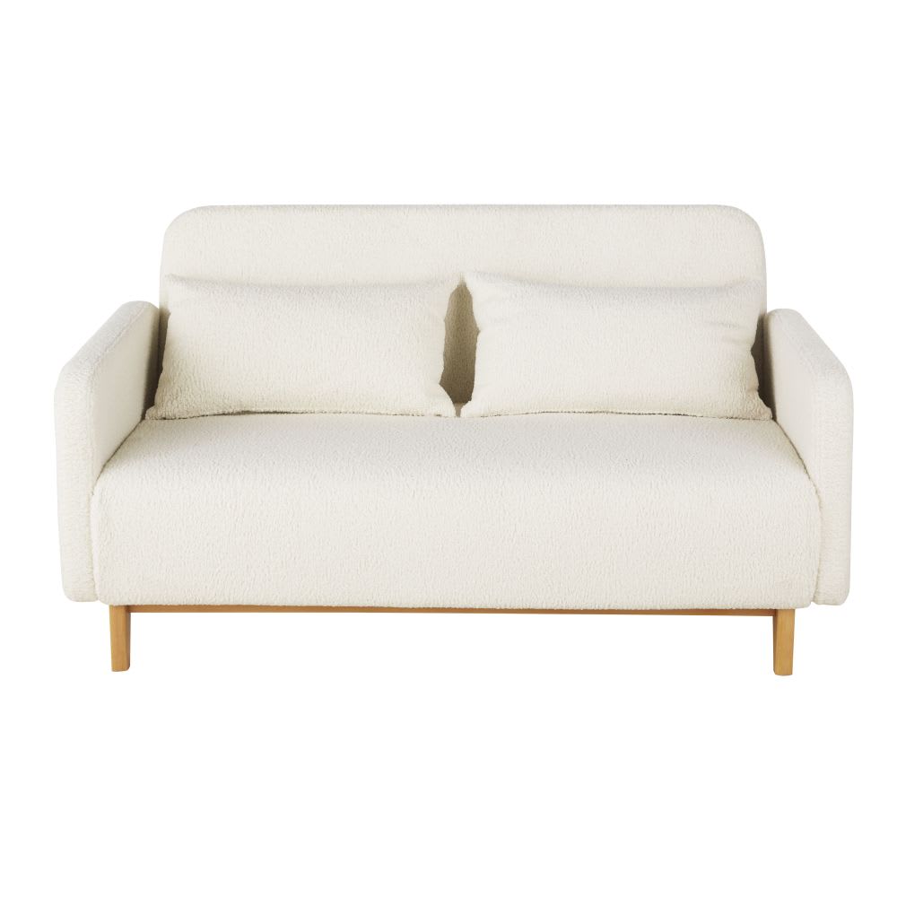 Wohnli Möbelsuche - 2/3-Sitzbank Clic-Clac mit Armlehnen aus Bouclé-Stoff