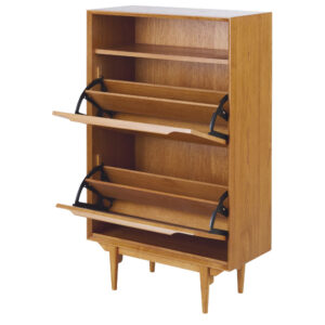 Schuhschrank Vintage mit 2 Fächern 70x110x35cm Holz Braun Maisons du Monde Möbel Flurmöbel Schuhschränke