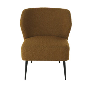 Berufsstuhl aus recyceltem Polyester mit braunen Schlingen 65x74.5x72cm Polyester Braun Maisons du Monde Sofas und Sessel Sessel, Poufs und Fußbänke Sessel