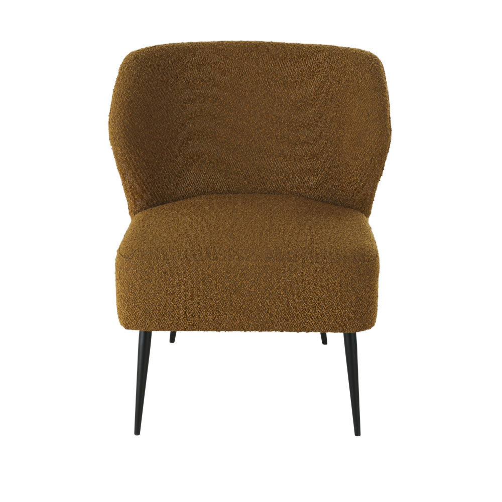 Berufsstuhl aus recyceltem Polyester mit braunen Schlingen 65x74.5x72cm Polyester Braun Maisons du Monde Sofas und Sessel Sessel, Poufs und Fußbänke Sessel