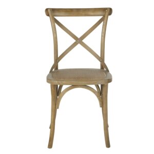 Bistrostuhl aus Buchenholz und Rattan mit gekalktem Effekt 49x88x56cm Rattan Beige Maisons du Monde Möbel Esszimmermöbel Stühle