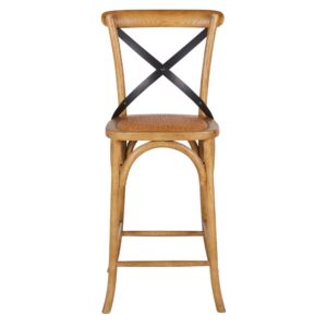 Rattan und schwarzem Stahl