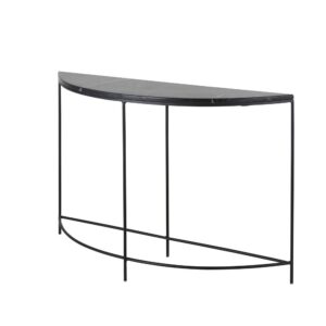 Konsole aus schwarzem Metall und Marmor 120x80x35cm Metall Schwarz Maisons du Monde Möbel Wohnzimmermöbel Konsolentische