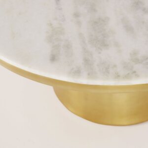 wohnli-moebel-suche-234048-1 Runder Couchtisch aus weißem Marmor und goldfarbenem Metall 79 cm 79x40.5x79cm Marmor Gold Maisons du Monde Möbel Wohnzimmermöbel Couchtische