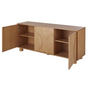 Anrichte mit 3 Türen 170x75x45cm Holz Braun Maisons du Monde Möbel Esszimmermöbel Sideboards, Highboards & niedrige Anrichten