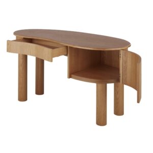 wohnli-moebel-suche-234244-1 Brauner Schreibtisch mit 1Tür und 1Schublade 139.6x77x65cm Holz Braun Maisons du Monde Möbel Büromöbel Schreibtische