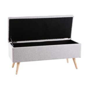 100x45x40cm Polyester Grau Maisons du Monde Sofas und Sessel Sofas Sitzbank und Polsterbank